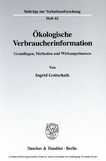 Ökologische Verbraucherinformation.