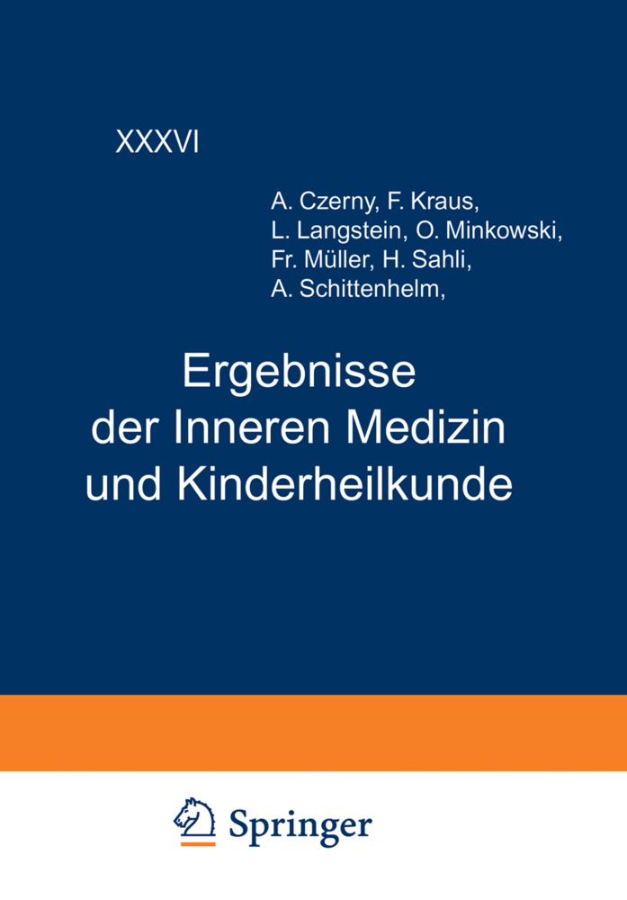 Ergebnisse der Inneren Medizin und Kinderheilkunde