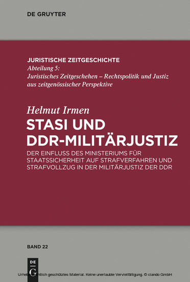 Stasi und DDR-Militärjustiz
