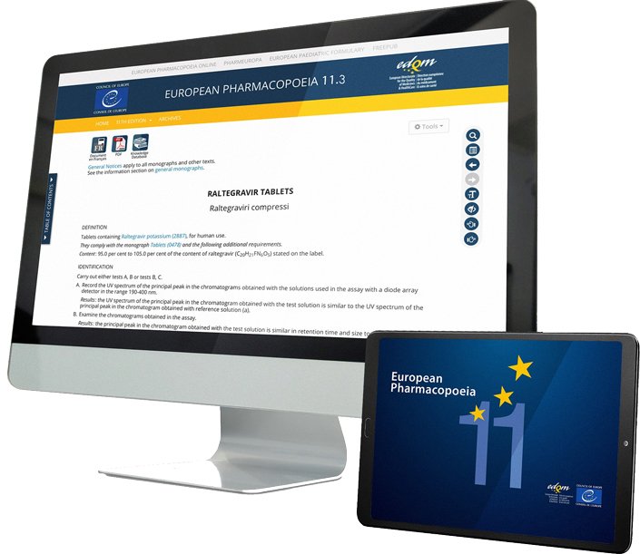 European Pharmacopoeia 11th Ed. Online (e/f): 11.6-11.8
bilingual (e/f)