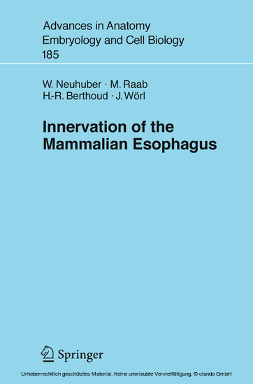 Innervation of the Mammalian Esophagus