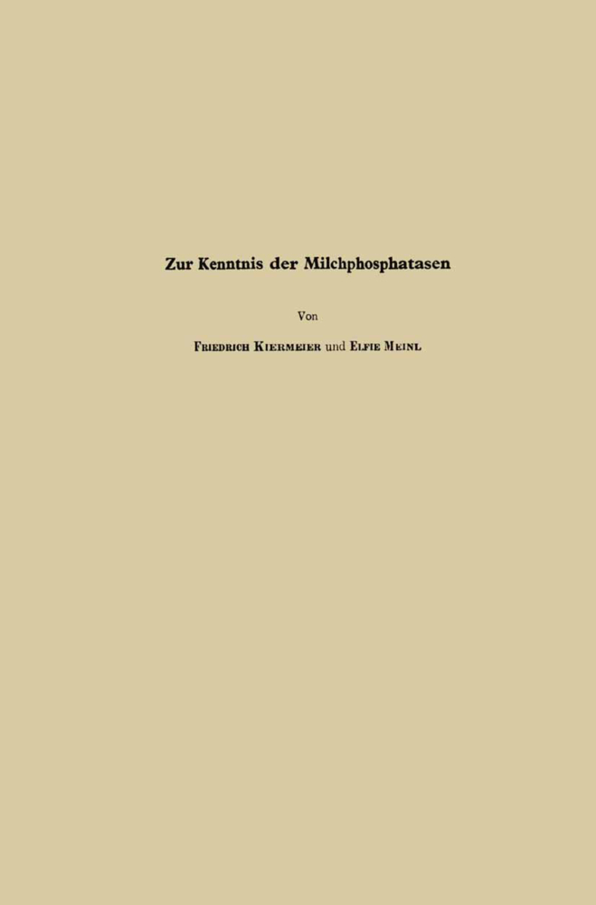 Zur Kenntnis der Milchphosphatasen