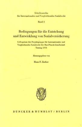 Bedingungen für die Entstehung und Entwicklung von Sozialversicherung.