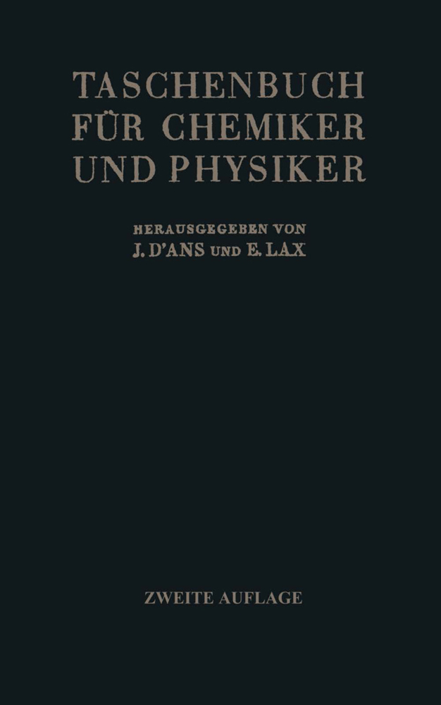 Taschenbuch für Chemiker und Physiker, 3 Tle.
