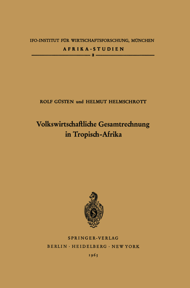 Volkswirtschaftliche Gesamtrechnung in Tropisch-Afrika