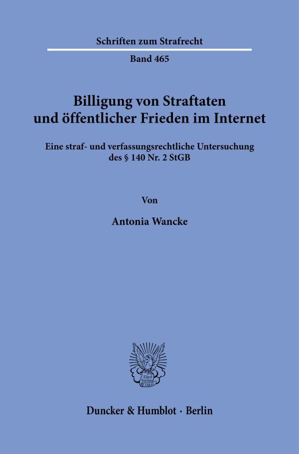 Billigung von Straftaten und öffentlicher Frieden im Internet