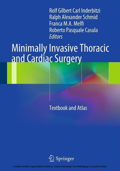 Minimally Invasive Thoracic and Cardiac Surgery