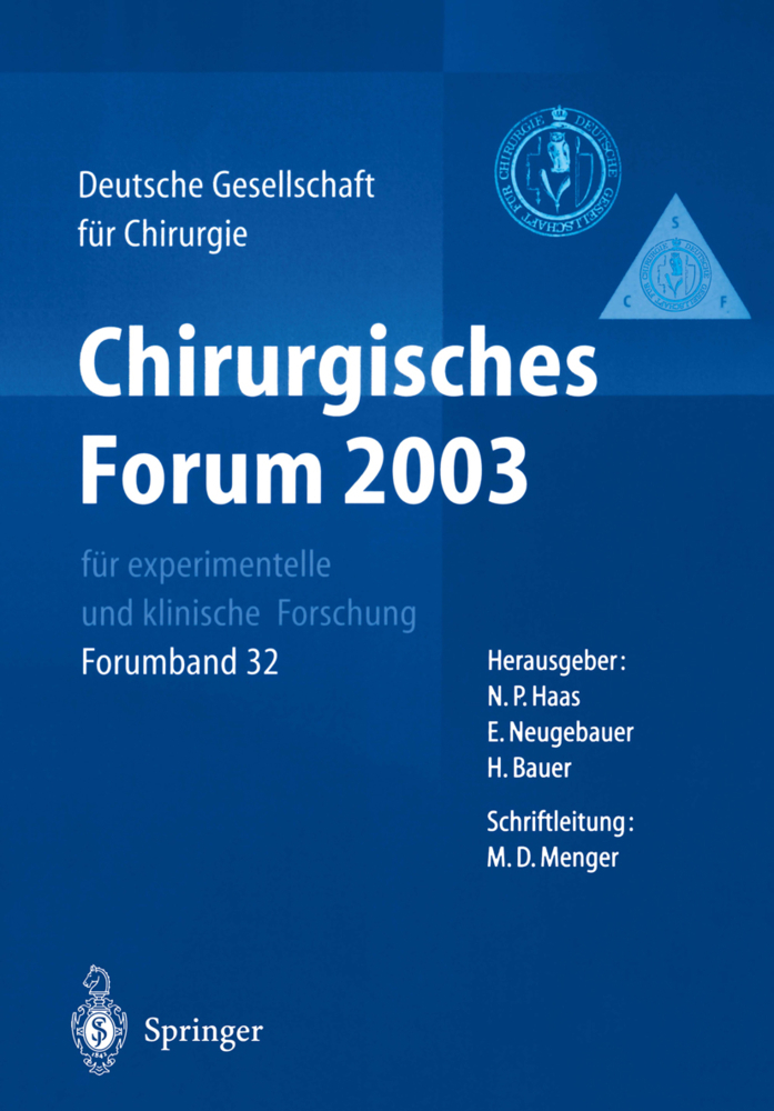 Chirurgisches Forum 2003 für experimentelle und klinische Forschung