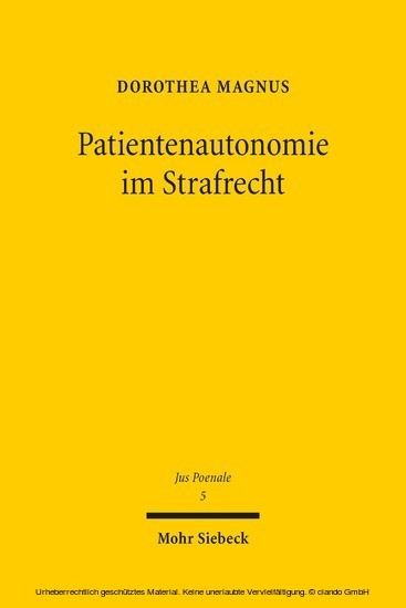 Patientenautonomie im Strafrecht
