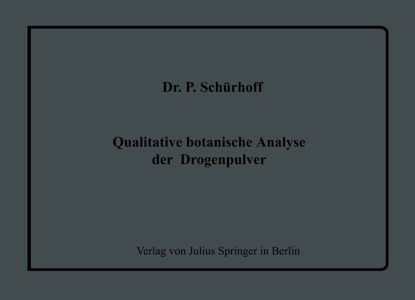 Qualitative botanische Analyse der Drogenpulver