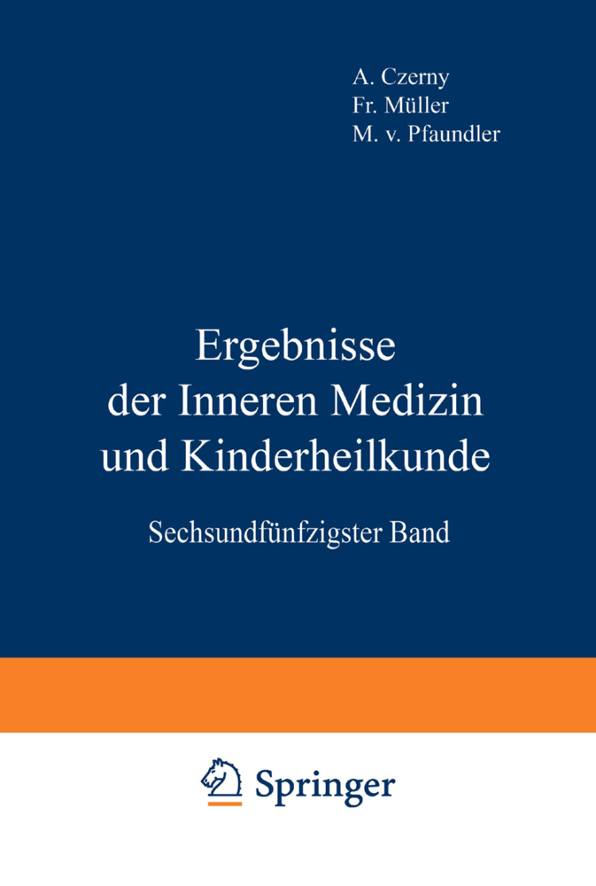 Ergebnisse der Inneren Medizin und Kinderheilkunde