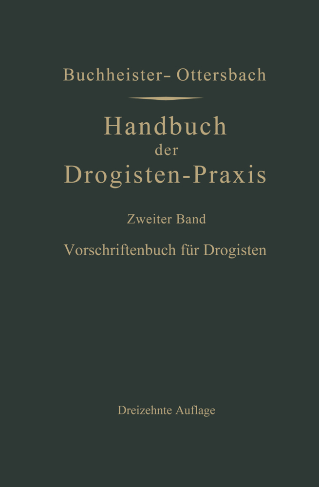 Vorschriftenbuch für Drogisten