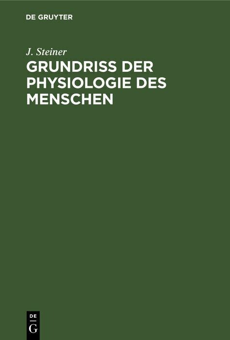 Grundriss der Physiologie des Menschen