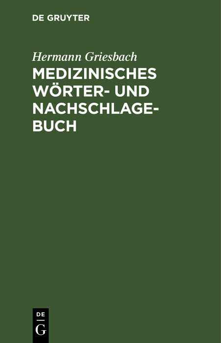 Medizinisches Wörter- und Nachschlagebuch