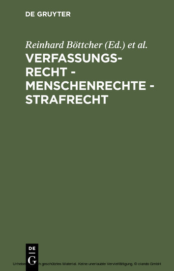 Verfassungsrecht - Menschenrechte - Strafrecht