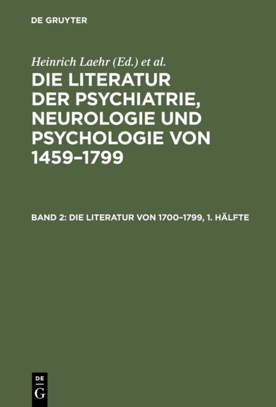Die Literatur von 1700-1799, 2 Teile