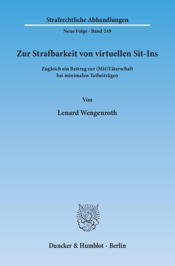 Zur Strafbarkeit von virtuellen Sit-Ins