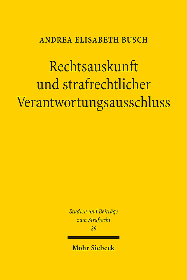 Rechtsauskunft und strafrechtlicher Verantwortungsausschluss