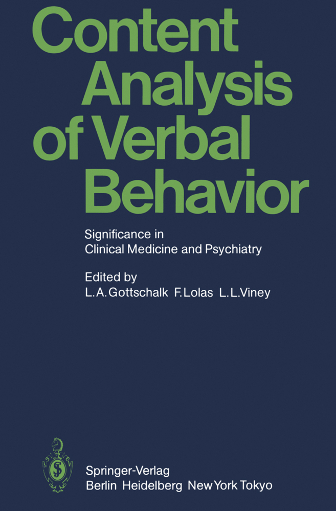 Content Analysis of Verbal Behavior