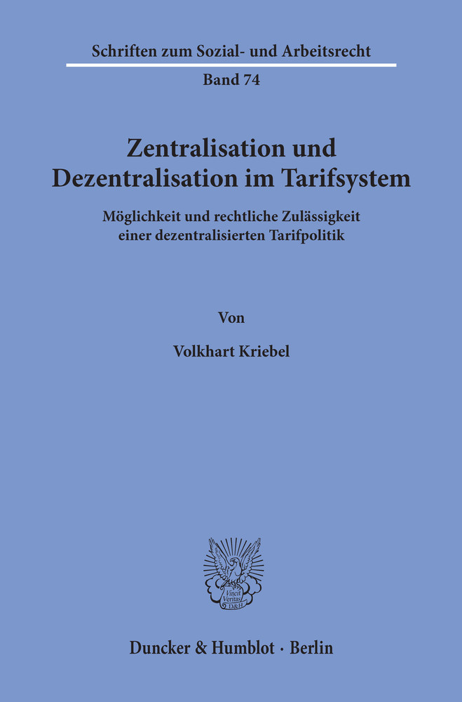 Zentralisation und Dezentralisation im Tarifsystem.