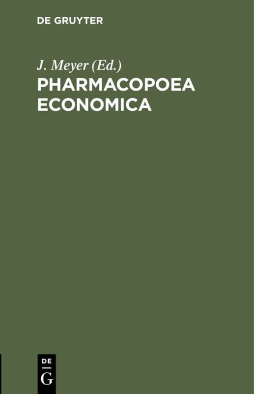 Pharmacopoea economica