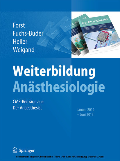 Weiterbildung Anästhesiologie