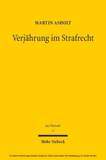 Verjährung im Strafrecht