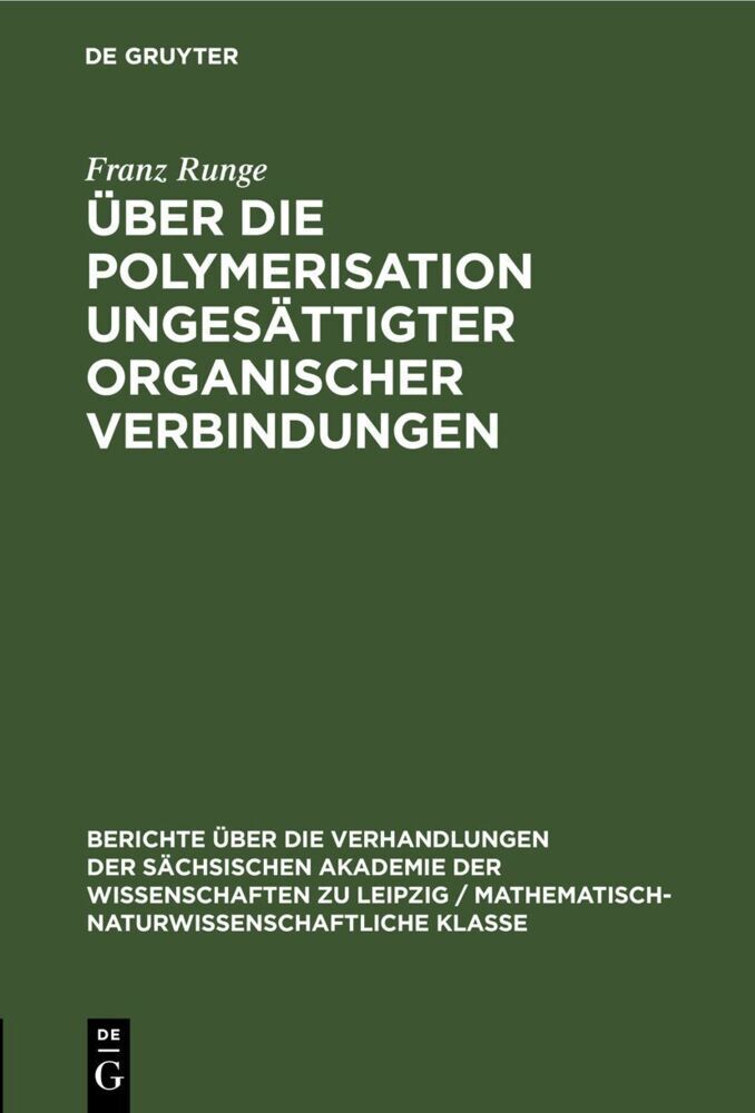 Über die Polymerisation ungesättigter organischer Verbindungen