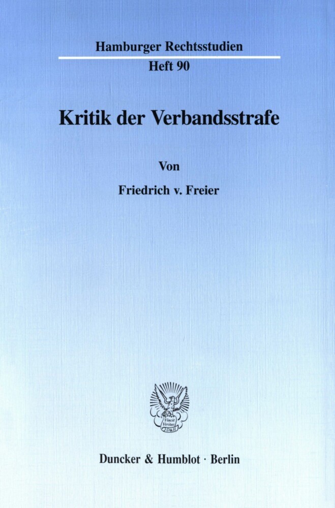 Kritik der Verbandsstrafe.