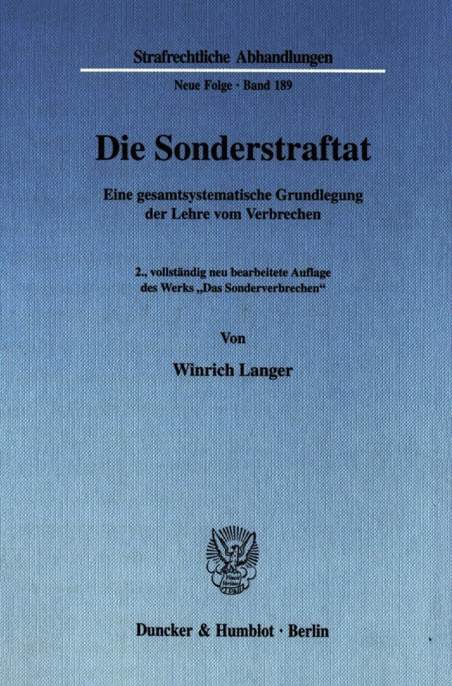 Die Sonderstraftat.