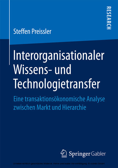 Interorganisationaler Wissens- und Technologietransfer