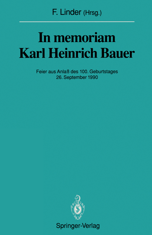 In memoriam Karl Heinrich Bauer