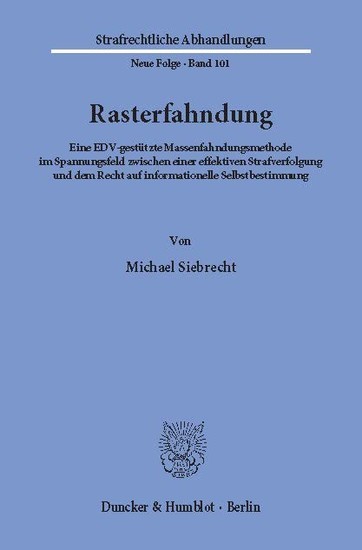 Rasterfahndung.
