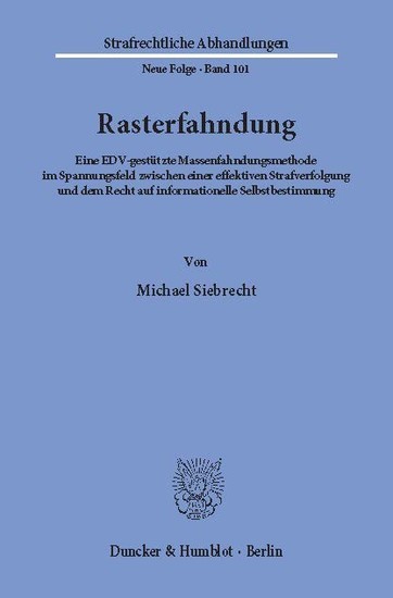 Rasterfahndung.