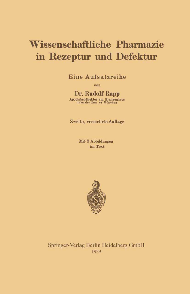 Wissenschaftliche Pharmazie in Rezeptur und Defektur