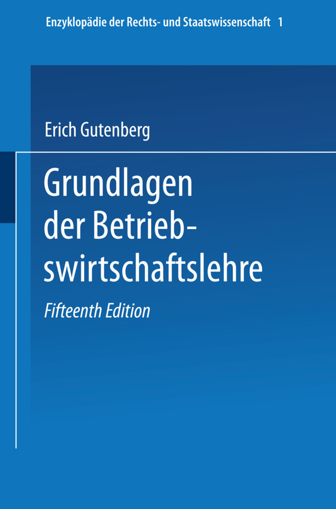Grundlagen der Betriebswirtschaftslehre
