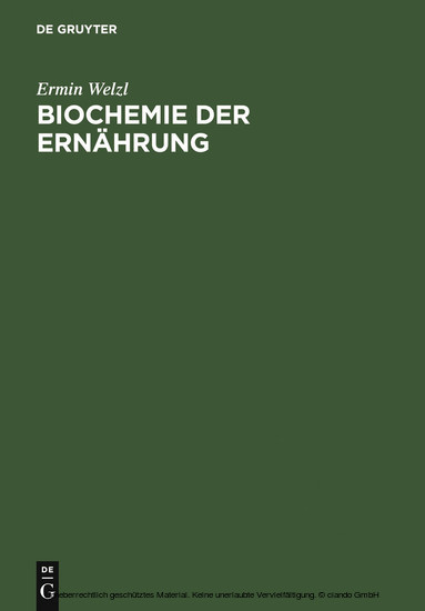 Biochemie der Ernährung