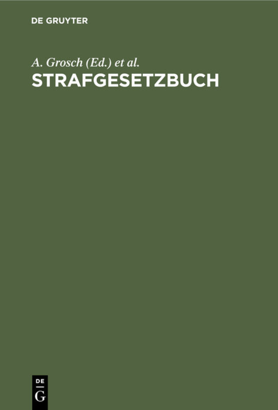 Strafgesetzbuch