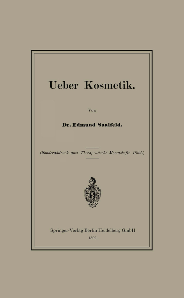 Ueber Kosmetik