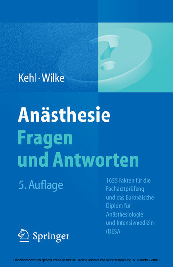 Anästhesie. Fragen und Antworten