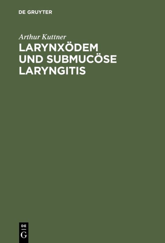 Larynxödem und submucöse Laryngitis
