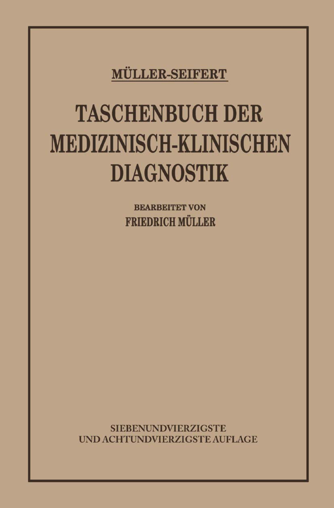 Taschenbuch der Medizinisch Klinischen Diagnostik