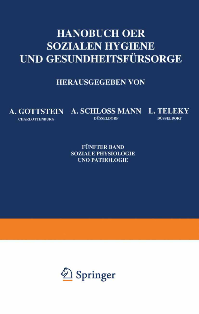 Handbuch der Sozialen Hygiene und Gesundheitsfürsorge