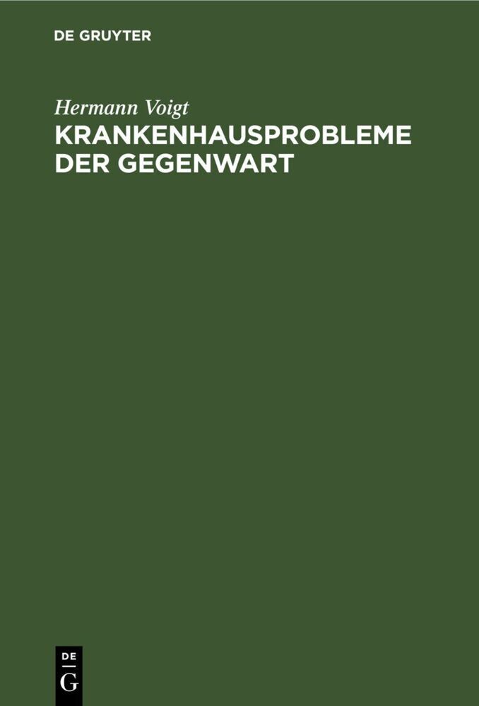 Krankenhausprobleme der Gegenwart