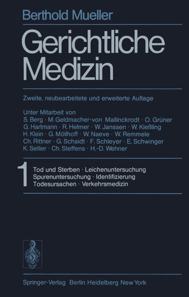 Gerichtliche Medizin, 2 Tle.