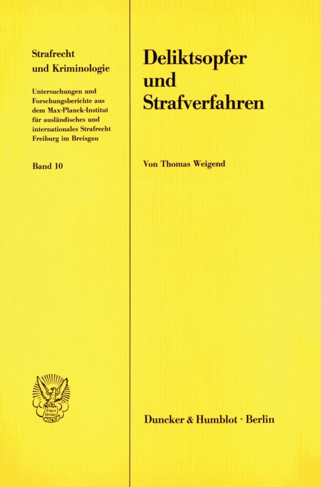 Deliktsopfer und Strafverfahren.