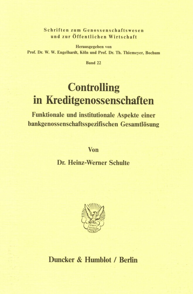 Controlling in Kreditgenossenschaften.