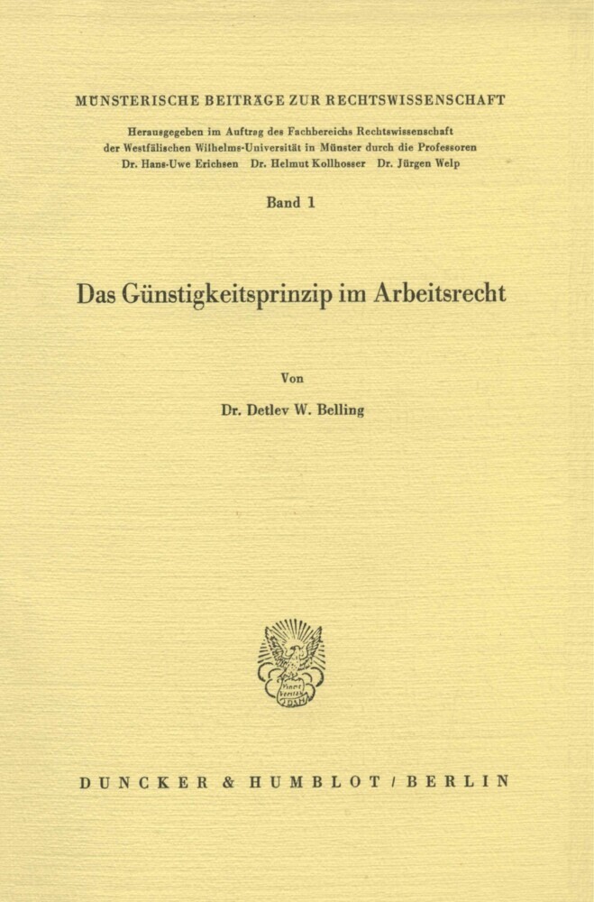 Das Günstigkeitsprinzip im Arbeitsrecht.