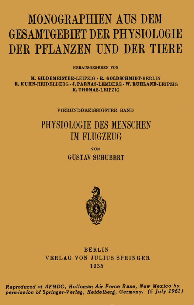 Physiologie des Menschen im Flugzeug