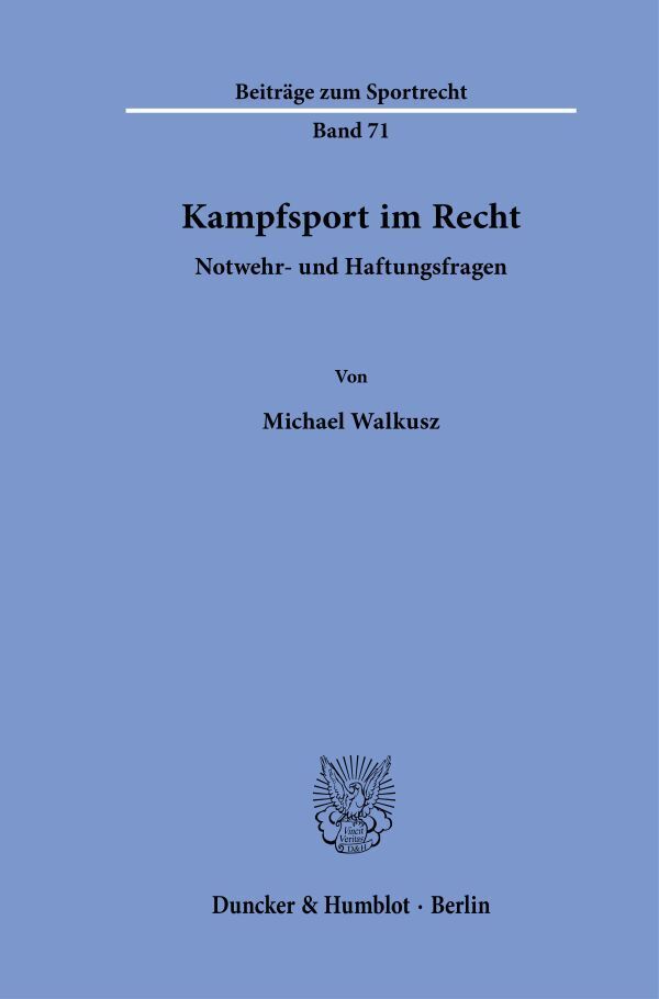 Kampfsport im Recht